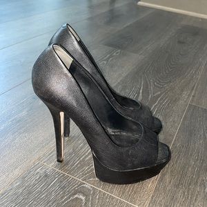Alice + Olivia platform open toe heels